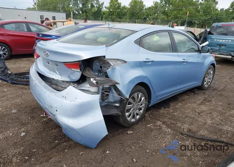 2012 Hyundai Elantra Gls (Ulsan Plant) из США, поврежденный, VIN KMHDH4AE5CU278302